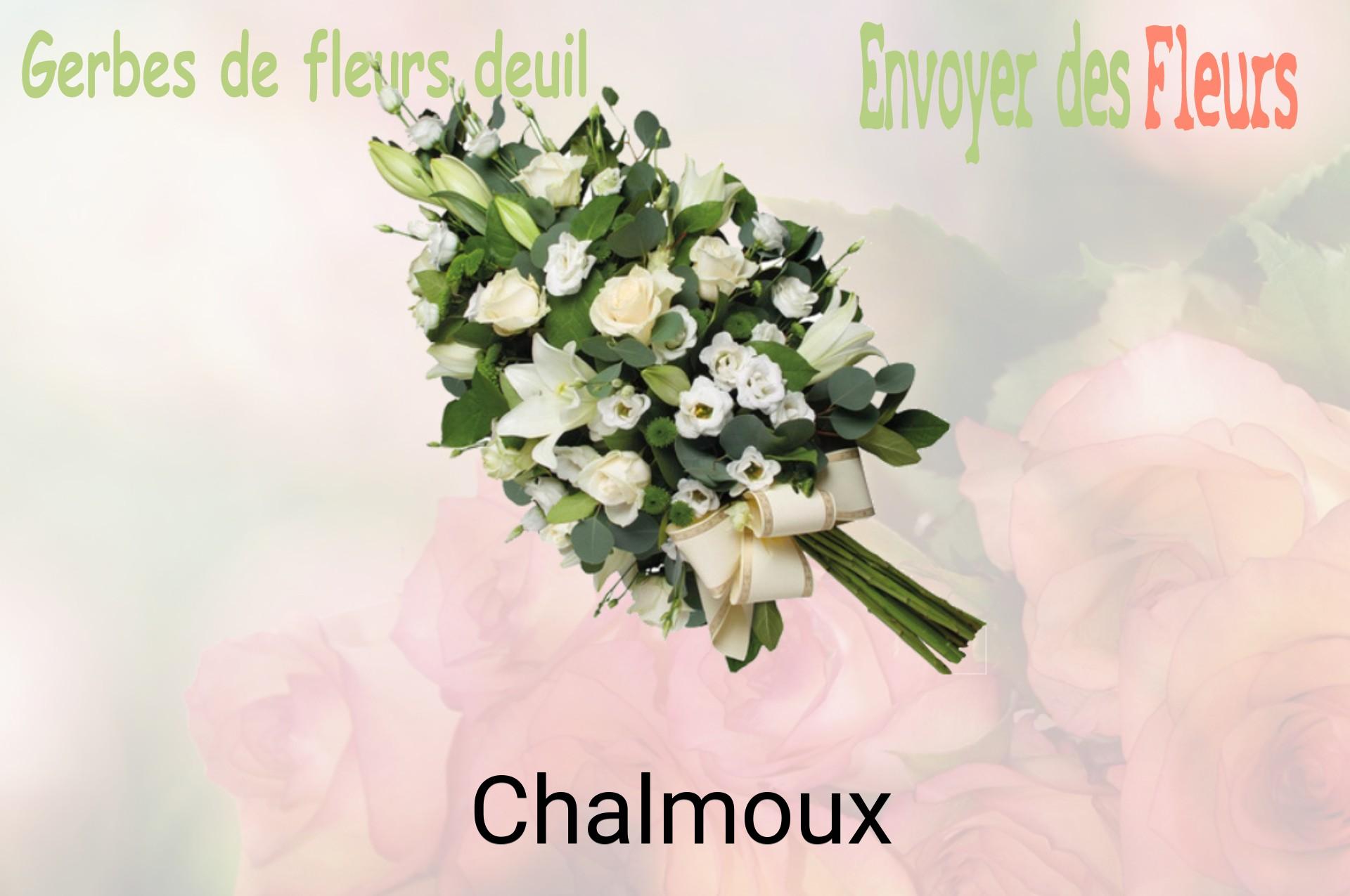 Gerbe de fleurs de deuil livrée à Chalmoux